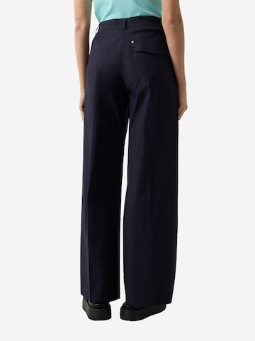BOGNER Wide leg Pleat-Front Pants 'Amy' in Blue