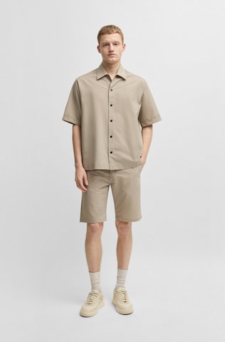 BOSS Orange Comfort fit Button Up Shirt in Beige