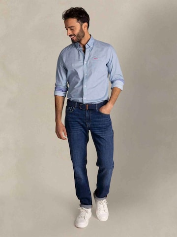 NZA New Zealand Auckland Regular fit Overhemd 'Adriel' in Blauw