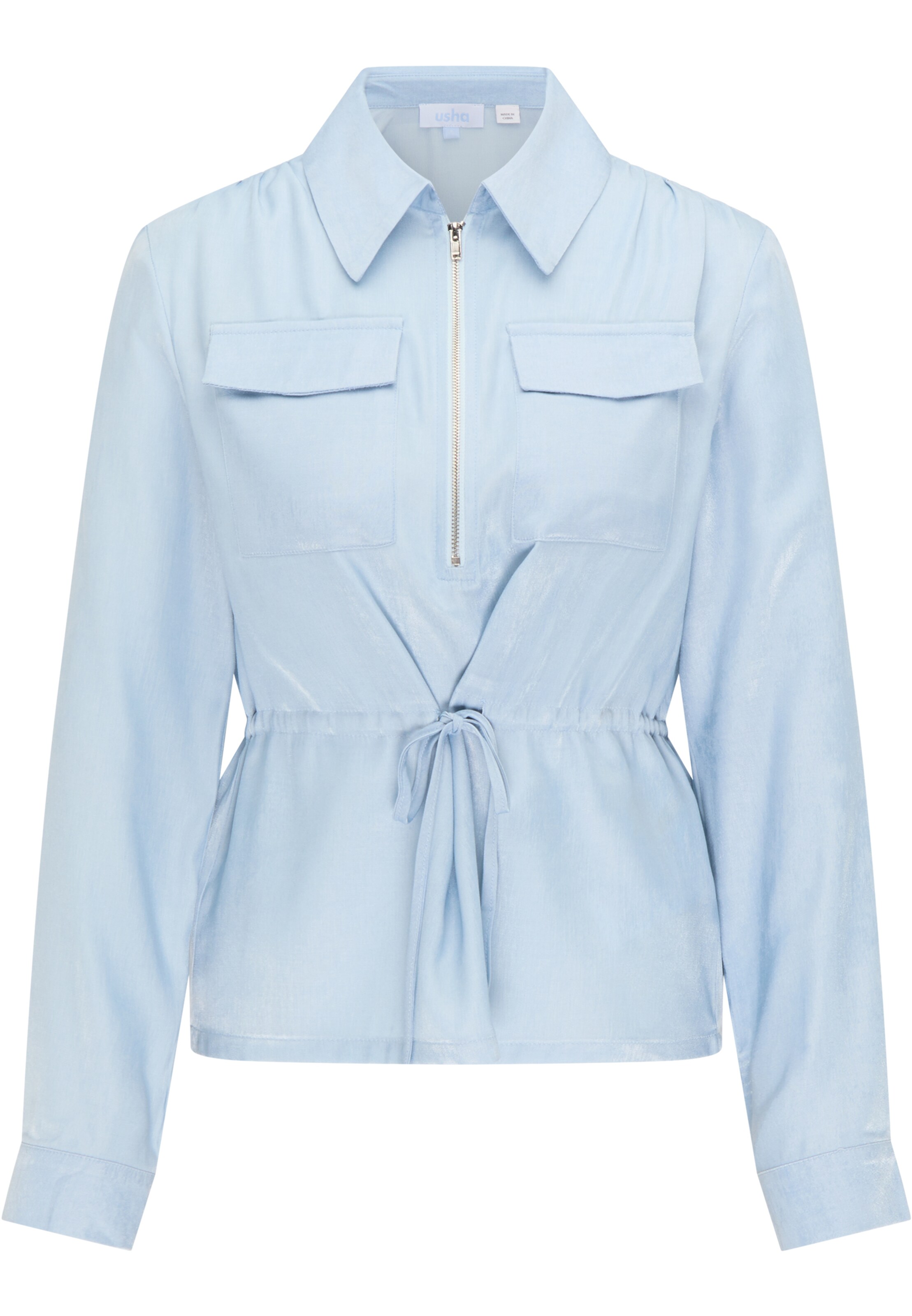 usha BLUE LABEL Блуза в синьо: отпред