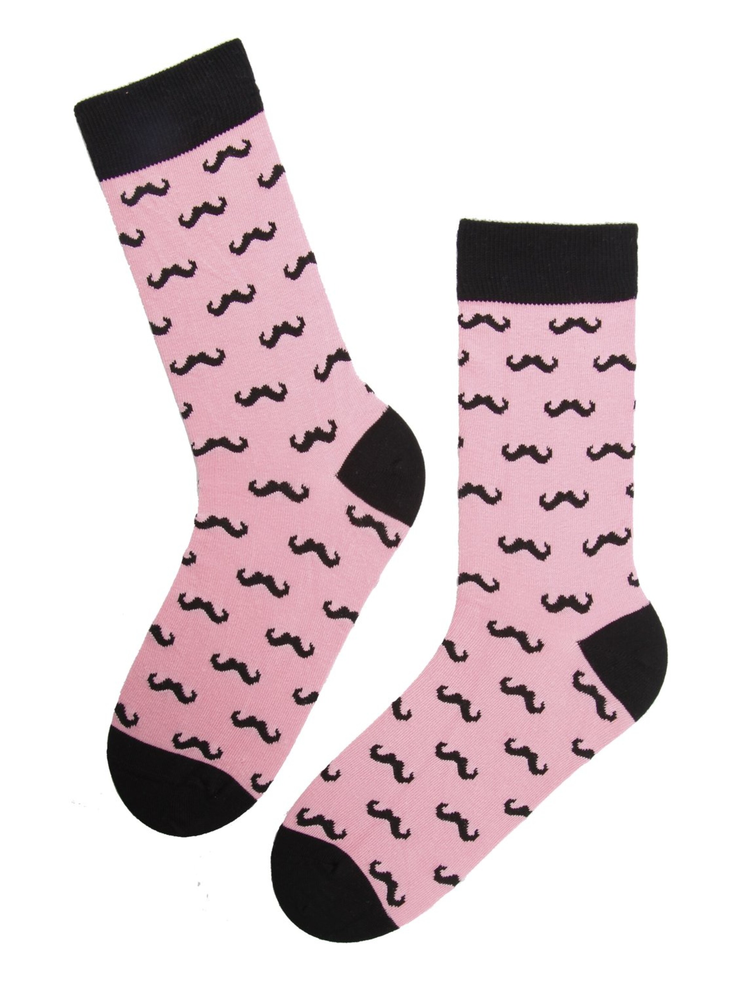 Calzino 'VUNTS men's cotton socks with moustache pattern' di Sokisahtel in rosa