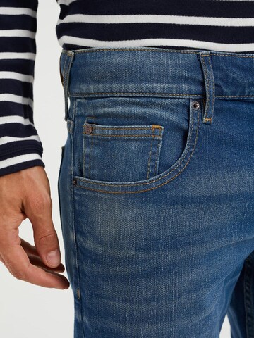 WE Fashion Slimfit Jeans i blå