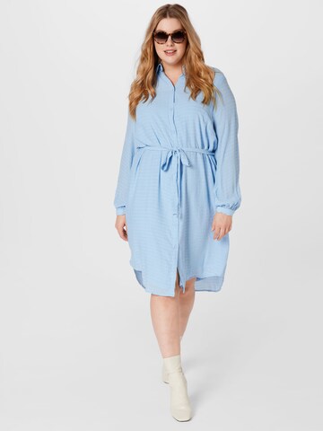 ONLY Carmakoma Košilové šaty 'Talla' – modrá