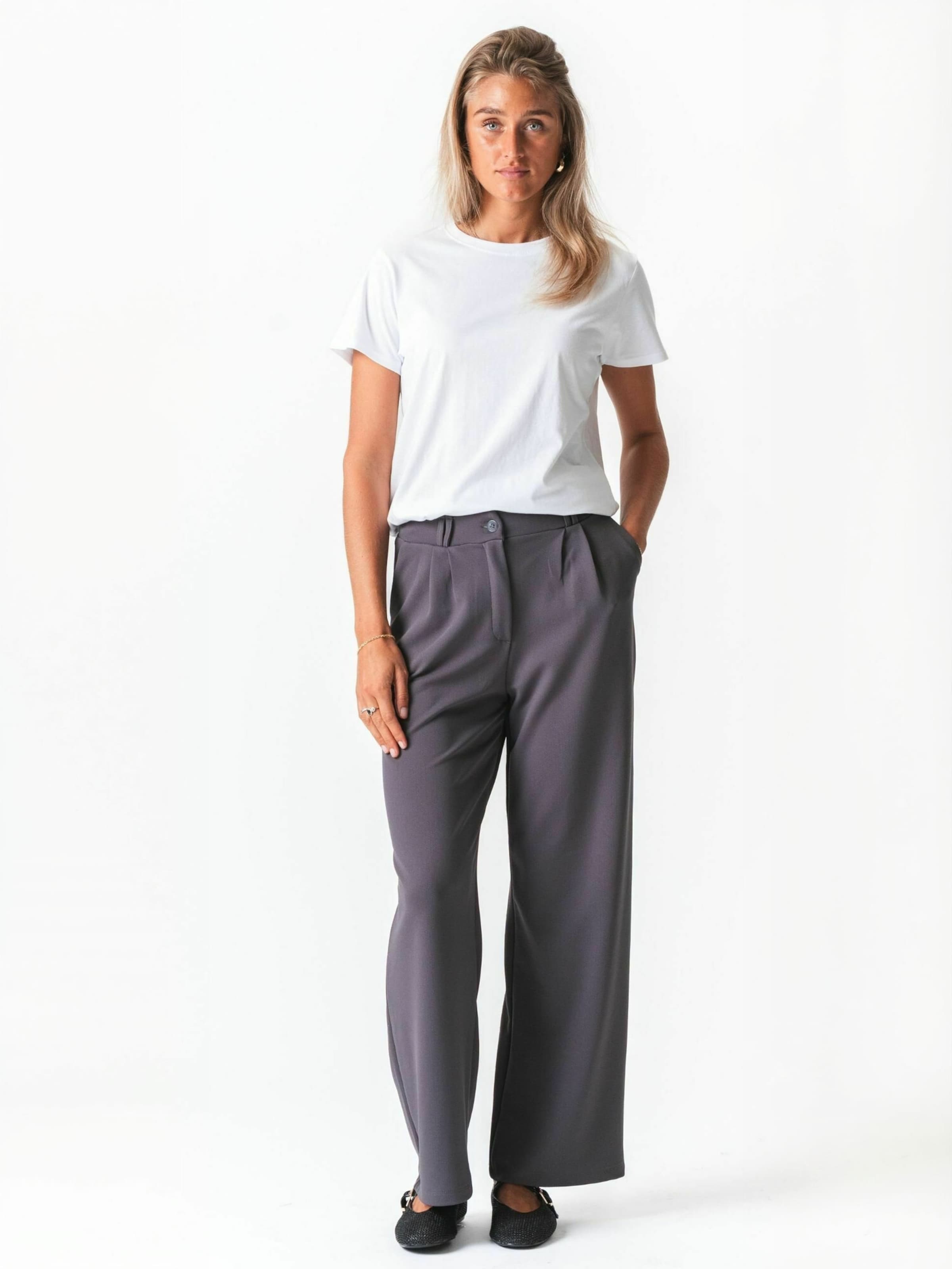 TEESHOPPEN Regular Broek ' Vera ' in Grijs