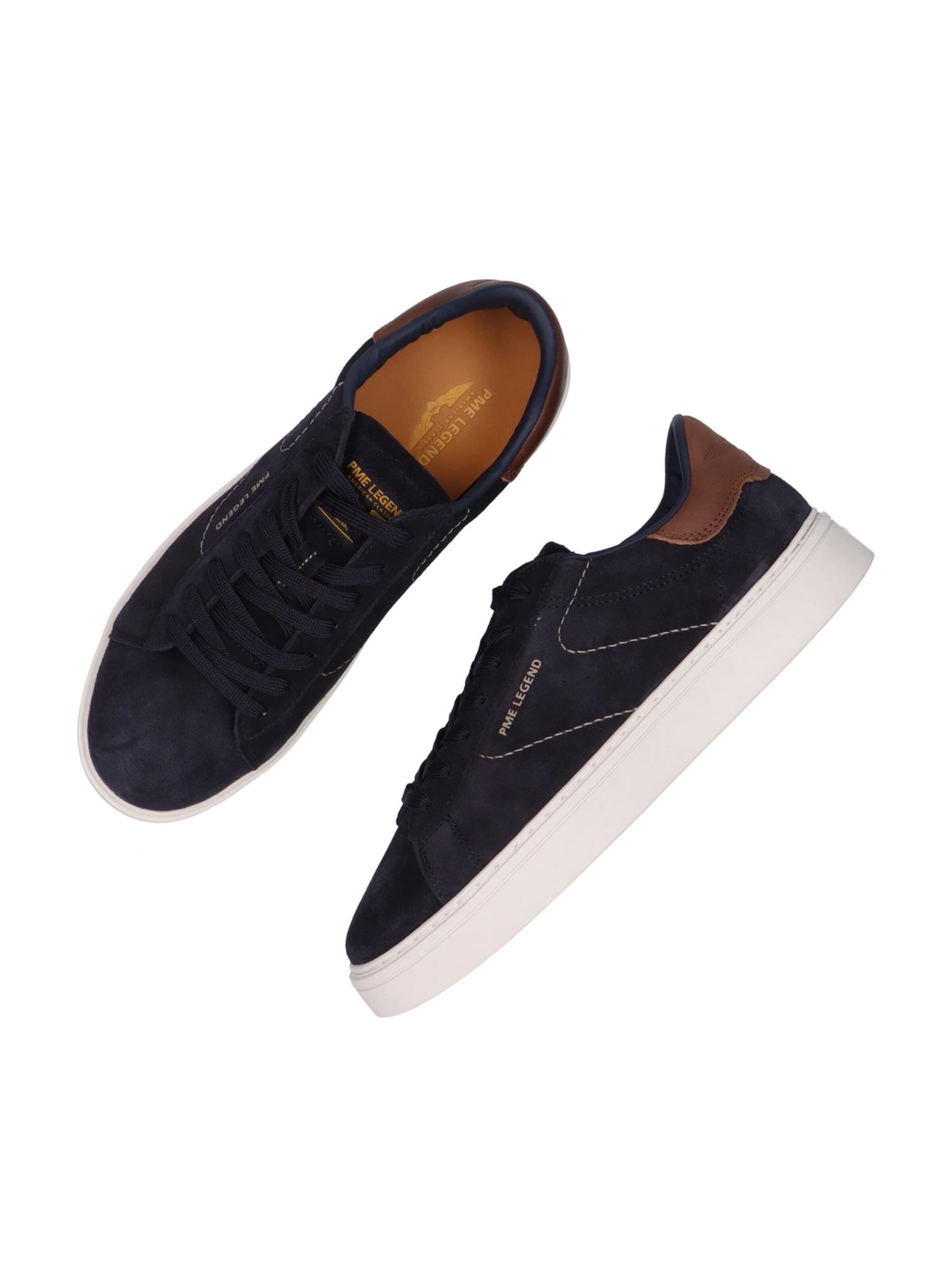 PME Legend Låg sneaker 'Rivet sneaker in suede' i blå