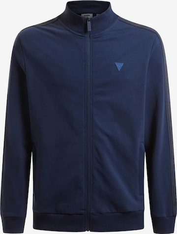 GUESS Zip-Up Hoodie in Blue: front