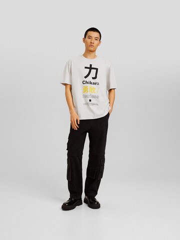 Bershka T-Shirt in Grau