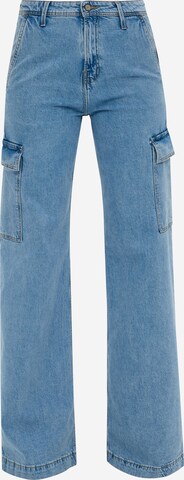 s.Oliver Wide leg Cargojeans 'Suri' in Blauw: voorkant