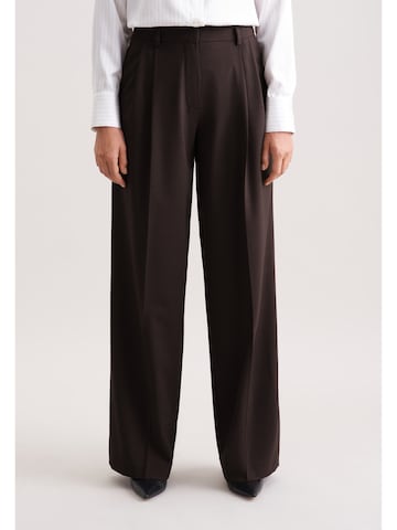 Wide Leg Pantalon à plis 'September Drop 252' SEIDENSTICKER en marron : devant