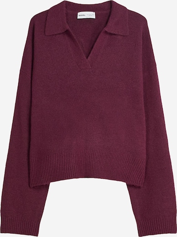 Pulover de la Bershka pe roșu: față