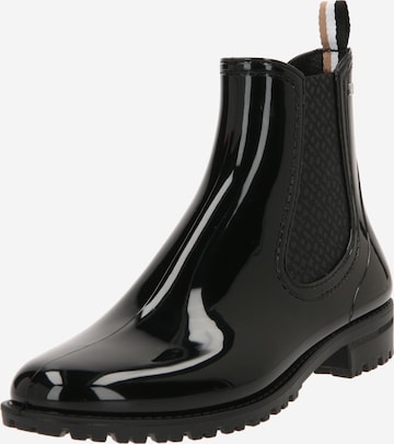 BOSS Black Rubber Boots 'Martha' in Black: front