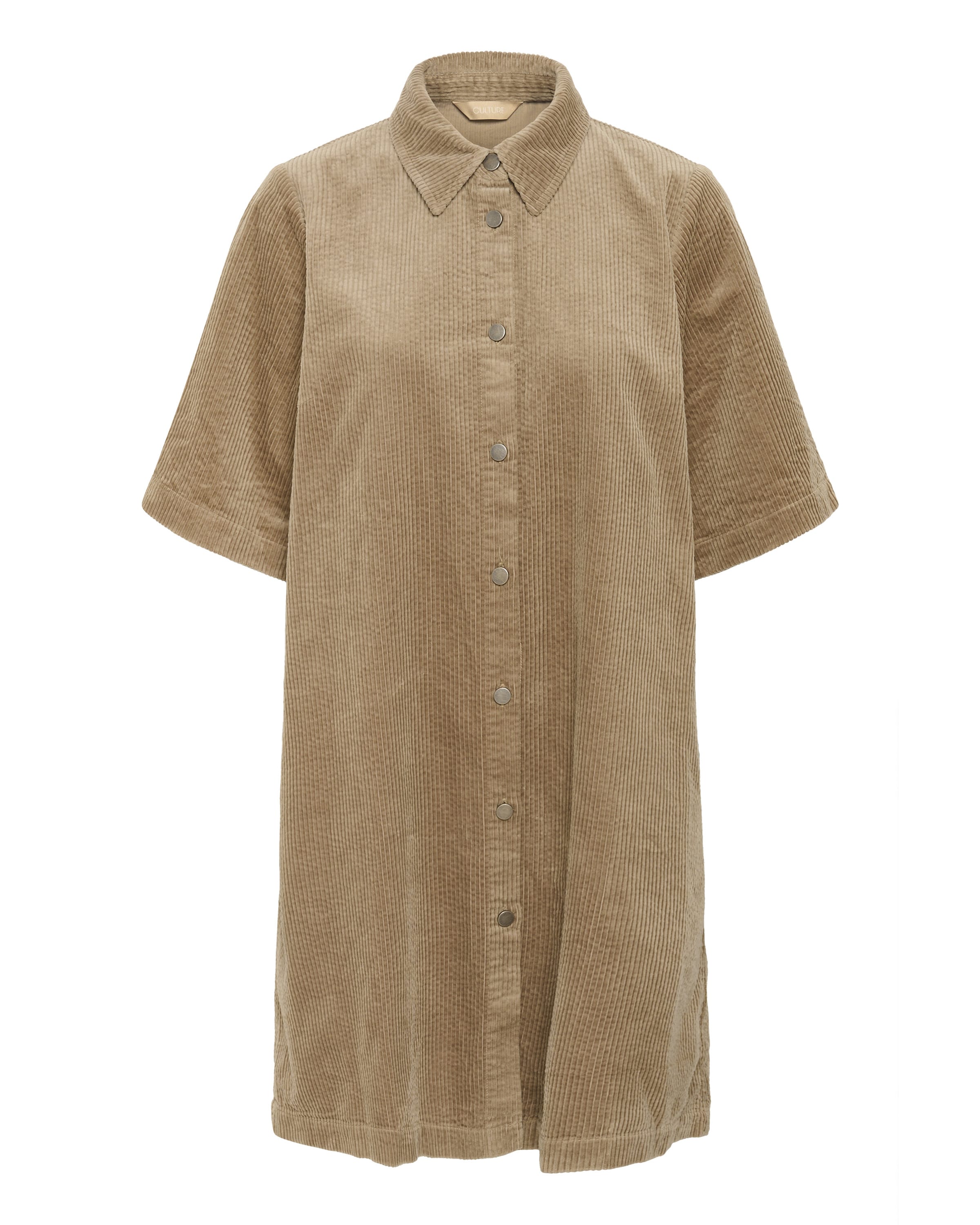 Robe-chemise 'Baela Klay ' CULTURE en beige : devant