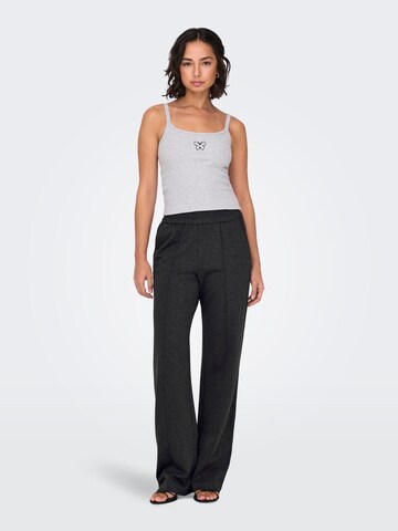 ONLY Wide leg Pants 'POPTRASH' in Grey