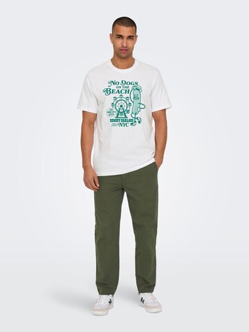 Only & Sons Tapered Chino 'ONSLOU' in Groen