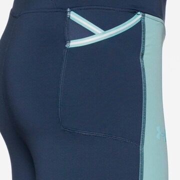 UNDER ARMOUR Skinny Sporthose 'Qualifier Cold' in Blau