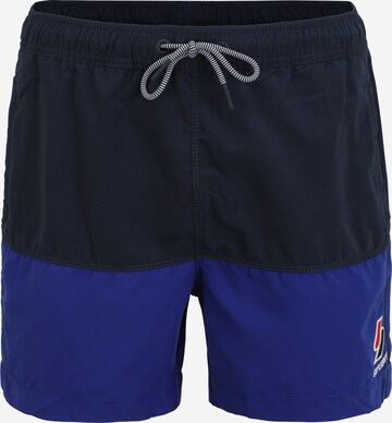 Shorts de bain Superdry en bleu : devant