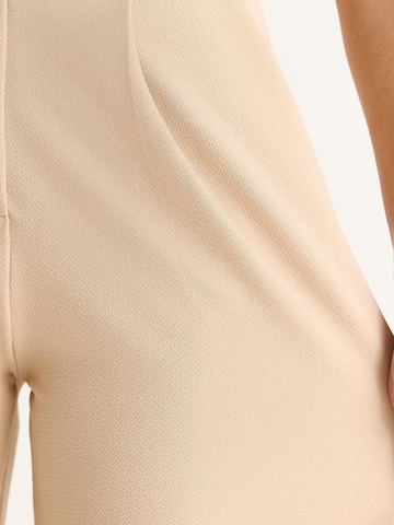 Bianco Lucci Wide leg Bandplooibroek in Beige