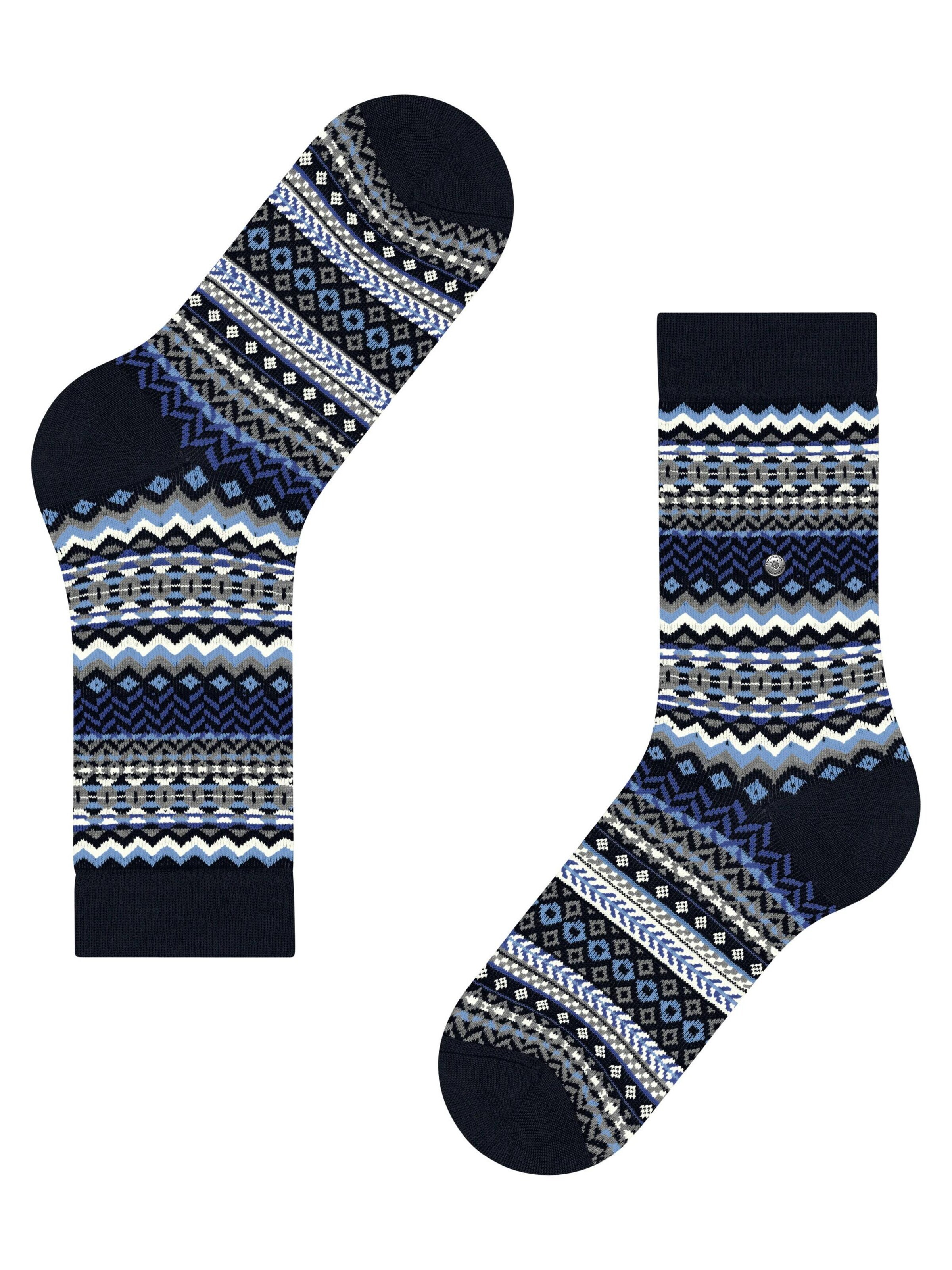BURLINGTON Socken 'Fair Isle'‌‌‌‌‌ in Blau