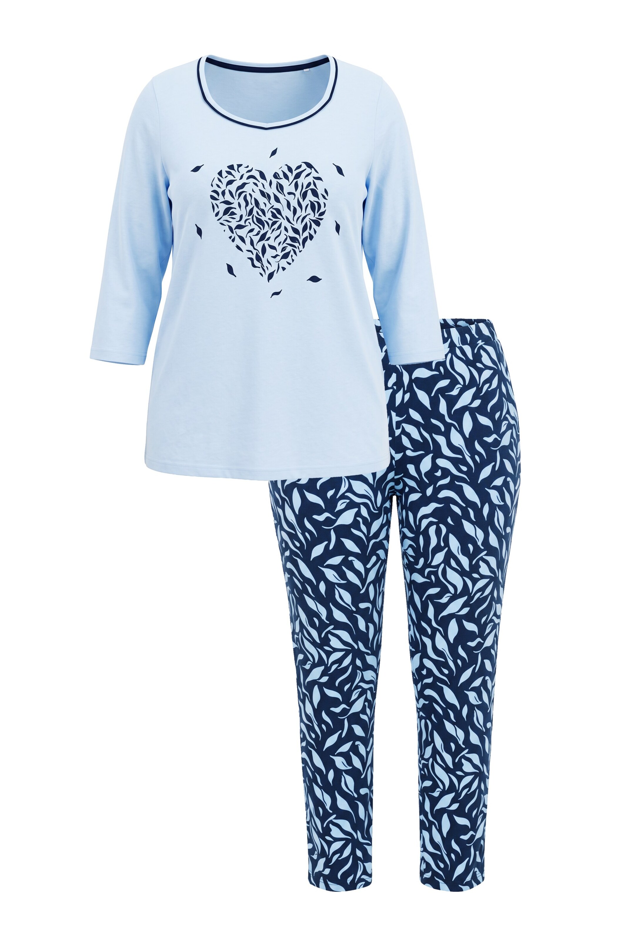 Ulla Popken Pajama in Blue: front