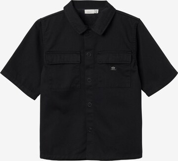 NAME IT Comfort fit Button Up Shirt 'HUGO' in Black: front