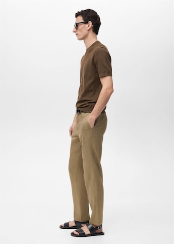 MANGO MAN Slim fit Chino Pants 'Oyster' in Green