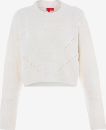 swirly Sweater in White: front