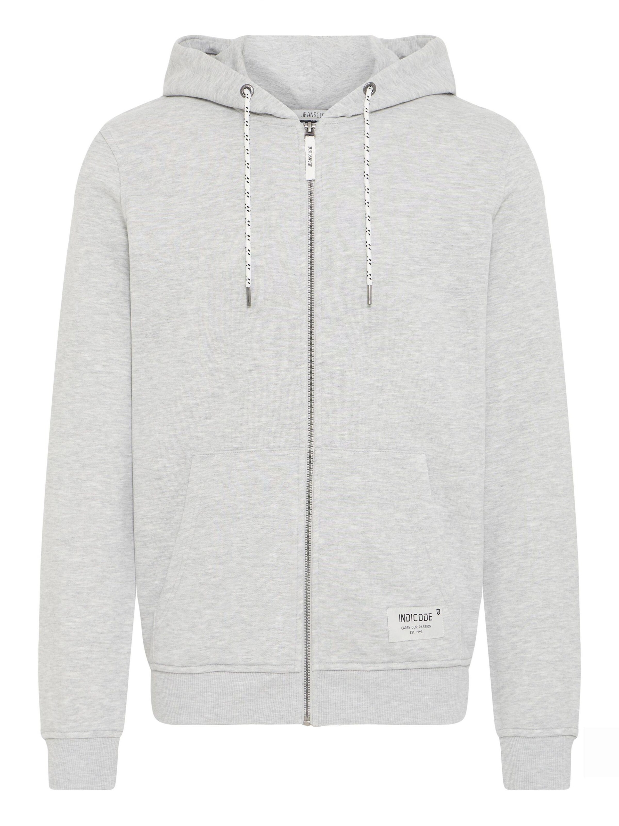 Giacca di felpa 'Playno' di INDICODE JEANS in grigio: frontale
