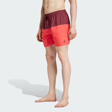 ADIDAS PERFORMANCE Swimming Trunks in Red: front