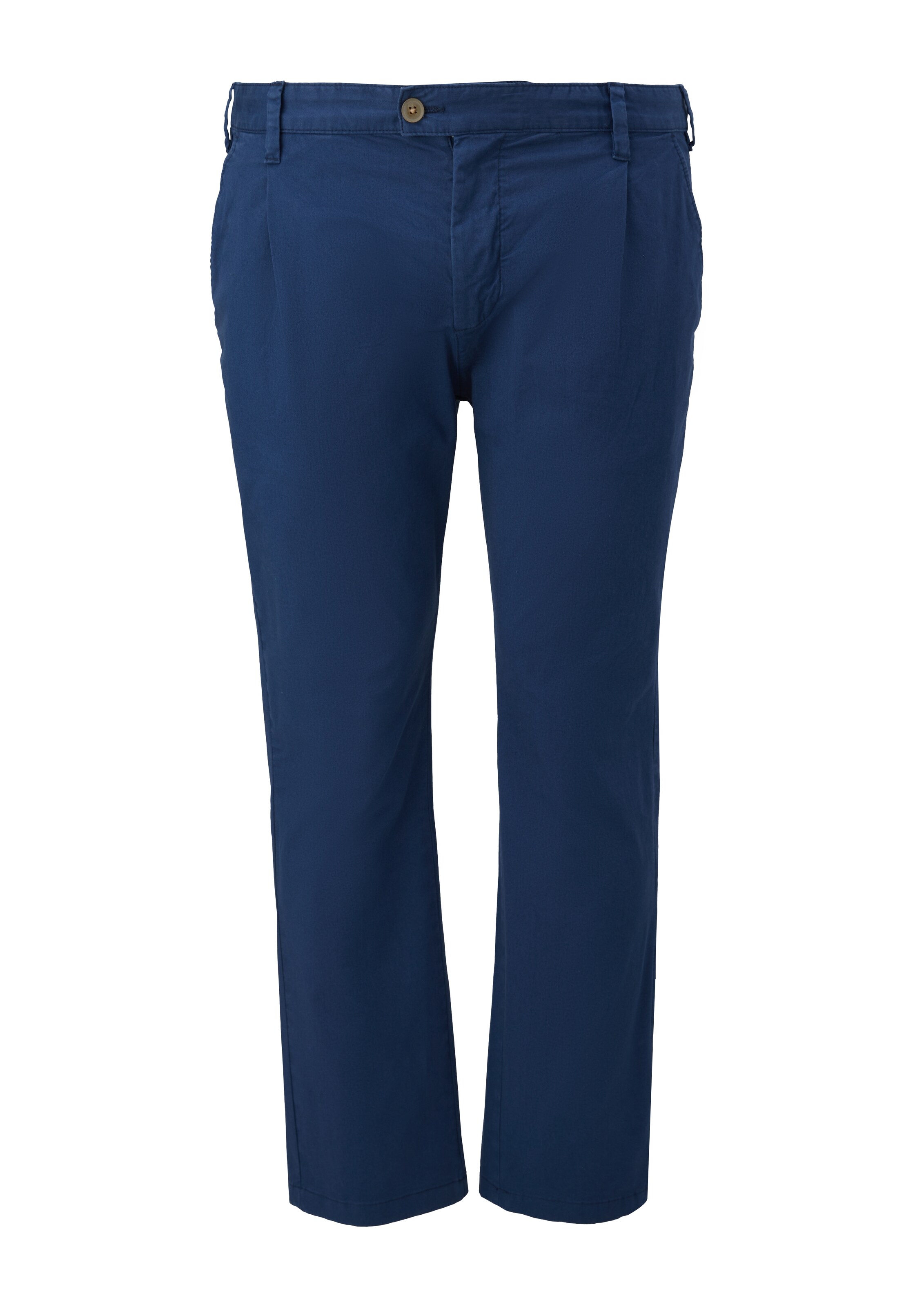 s.Oliver Tapered Bandplooibroek in Blauw: voorkant