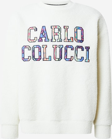 balta Carlo Colucci Megztinis be užsegimo: priekis