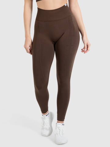 Coupe slim Leggings ' Layne ' Smilodox en marron : devant