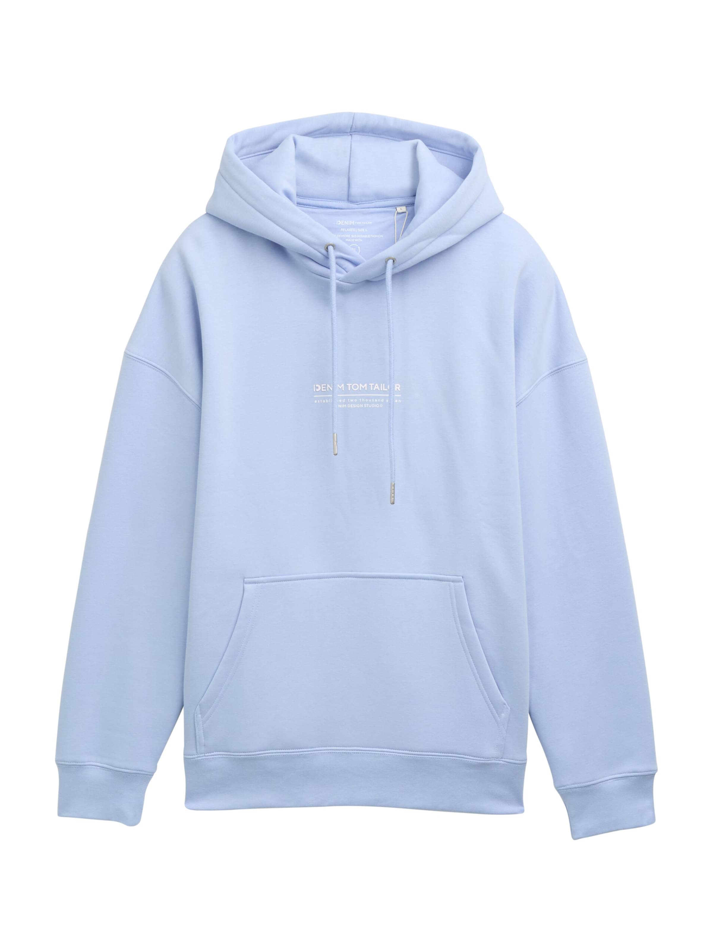 Bluză de molton de la TOM TAILOR DENIM pe albastru: față