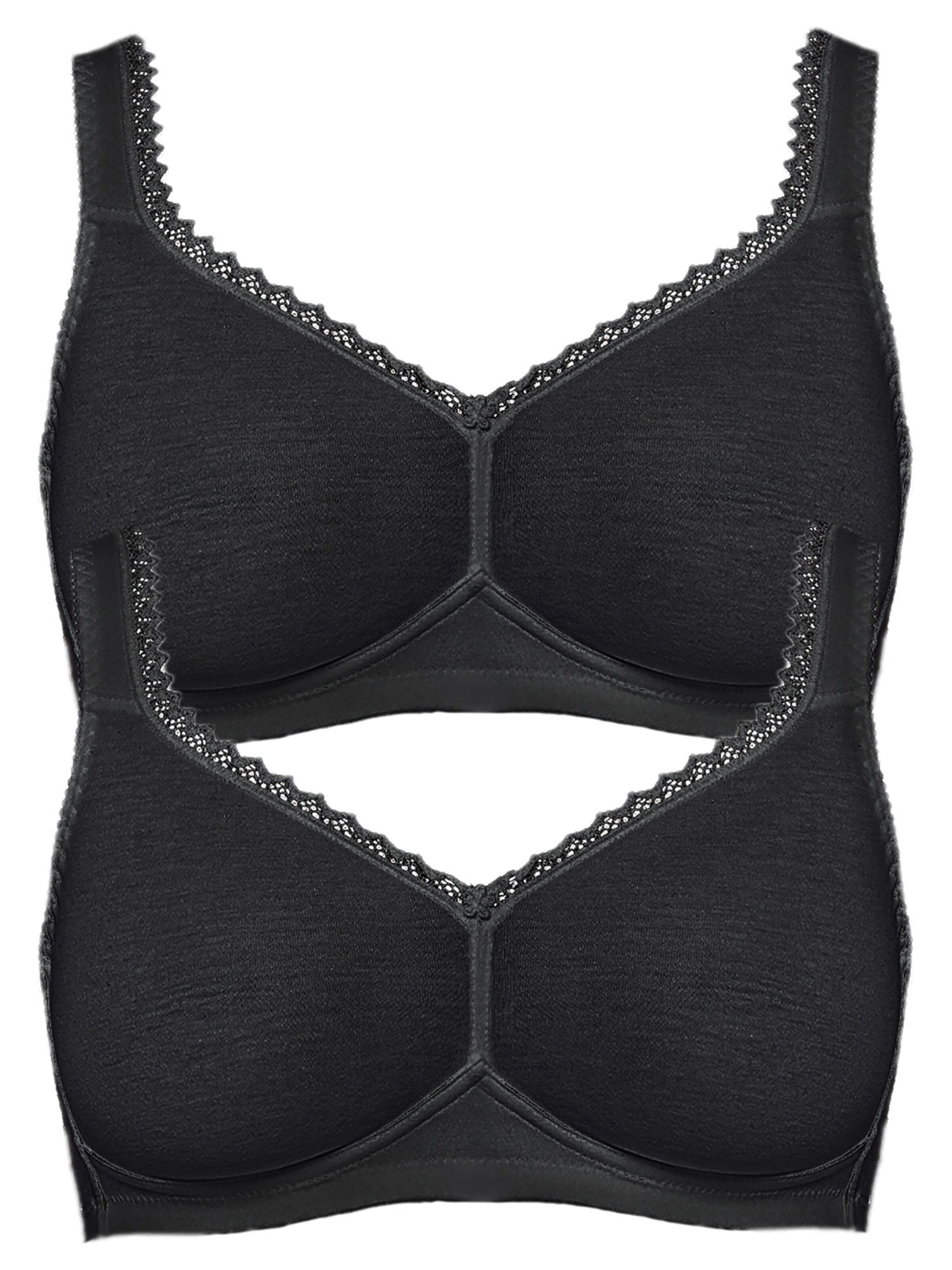 SUSA Bra 'Organic Cotton' in Black: front