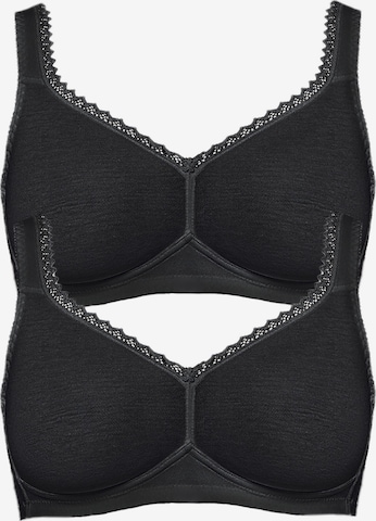 SUSA Bra 'Organic Cotton' in Black: front