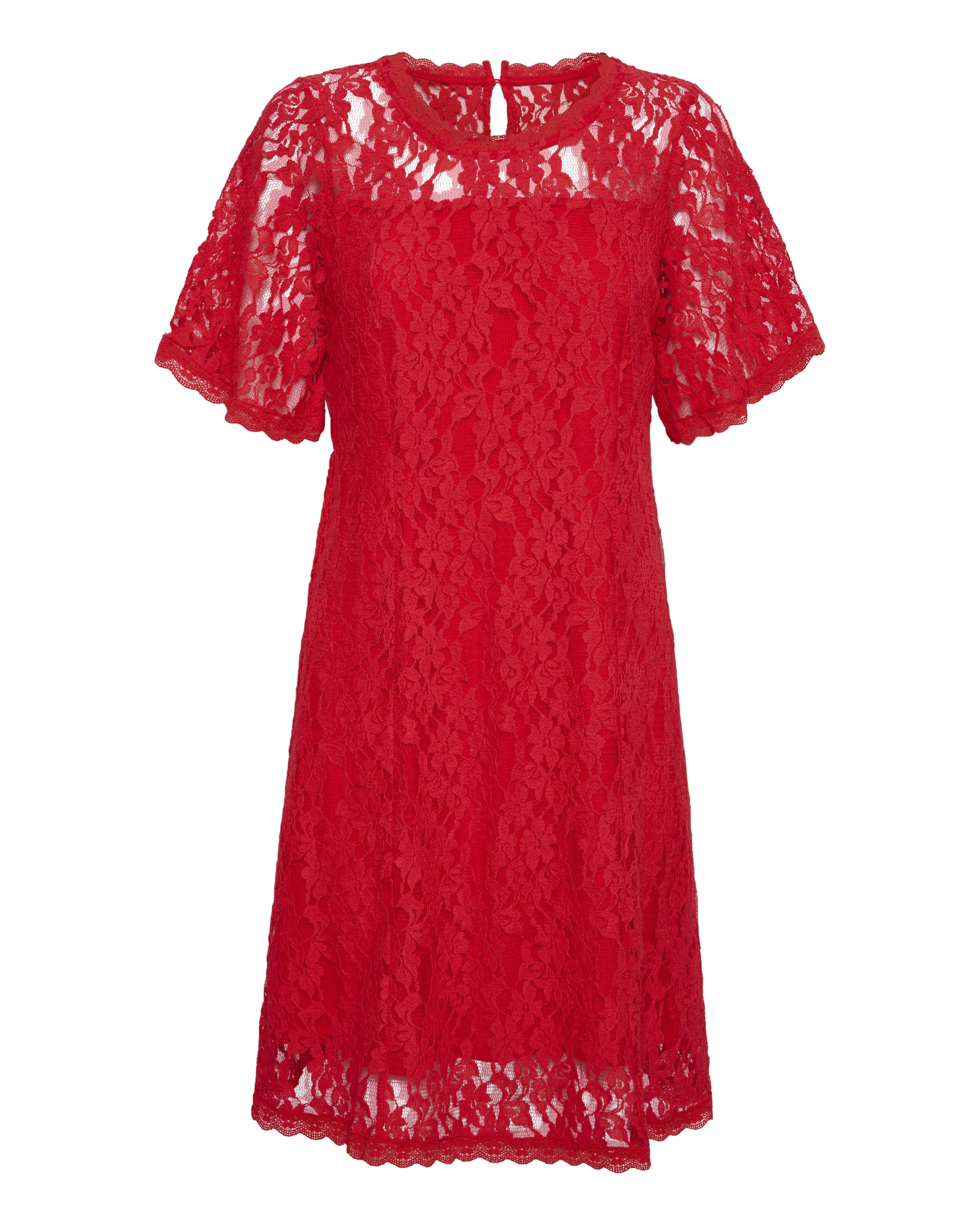 Robe 'Kit' Cream en rouge : devant