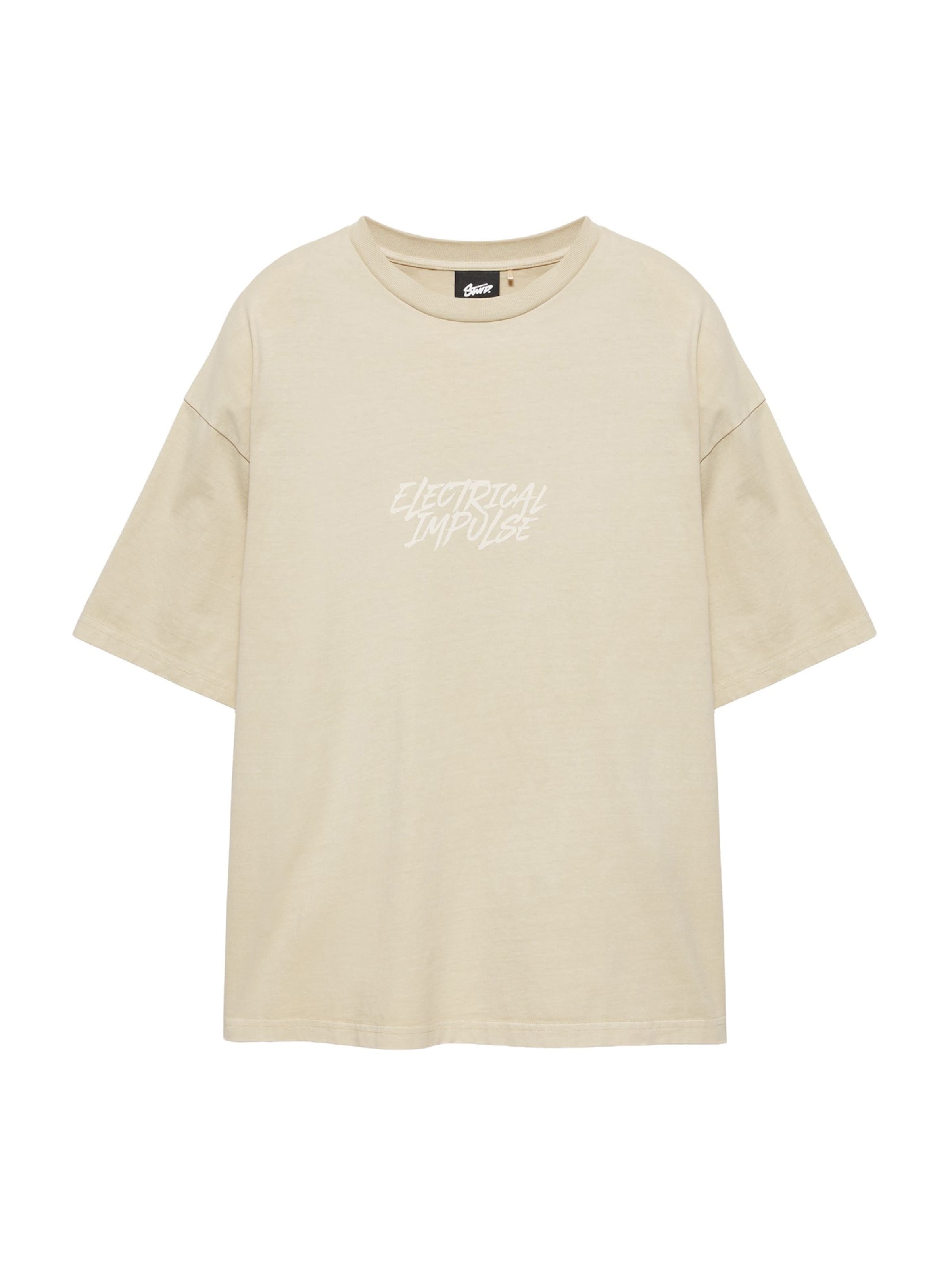 Pull&Bear Majica 'STWD' v velikosti XS  | kremna / pesek barva, Prikaz izdelka
