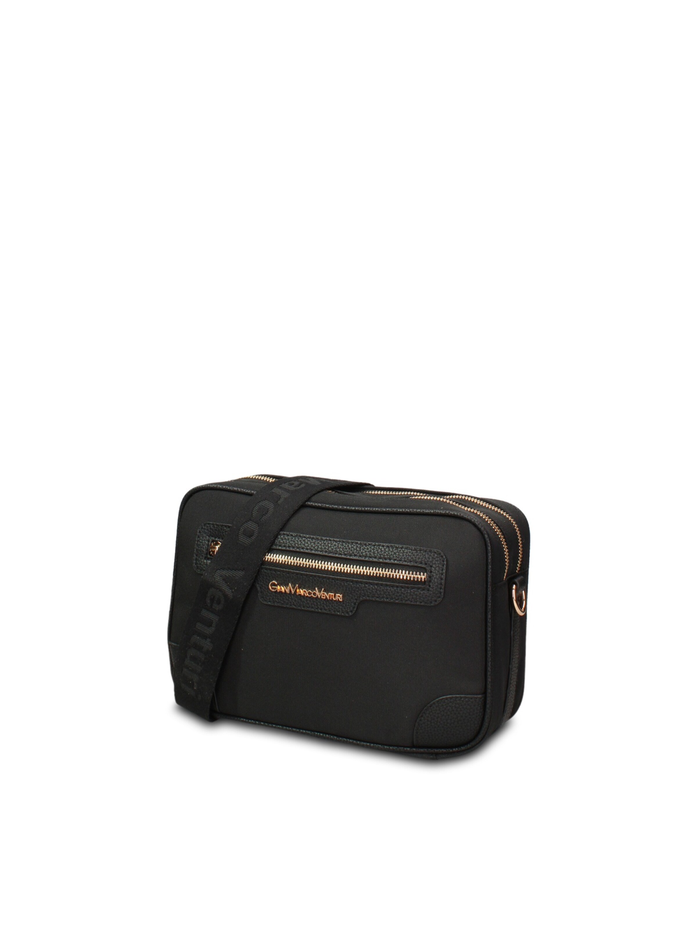 Borsa a tracolla 'Borsa a Tracolla Pelle Vegana Gianmarco Venturi Nera e - Versatile Donna' di GianMarco Venturi in nero: frontale