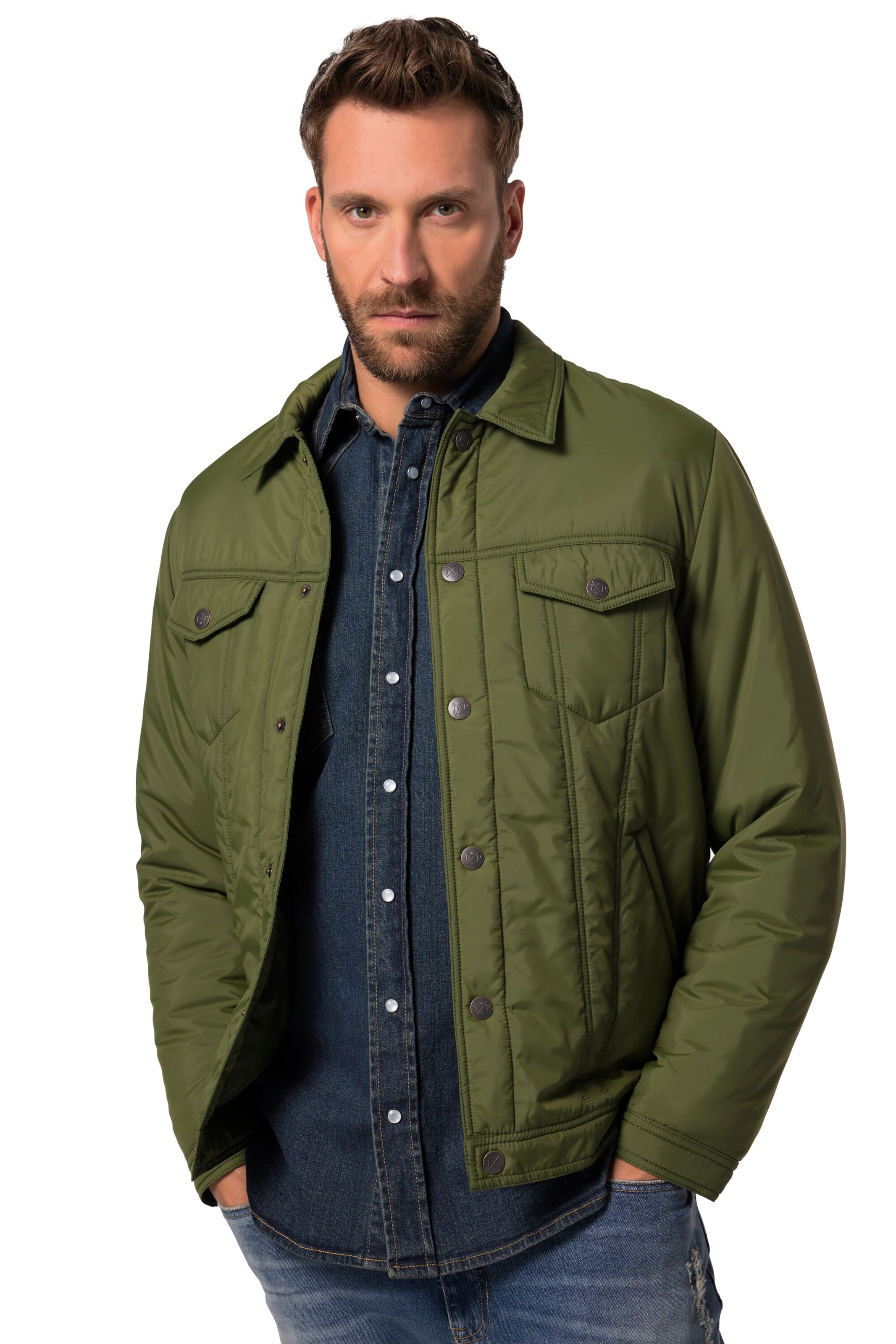 Veste mi-saison JP1880 en vert : devant