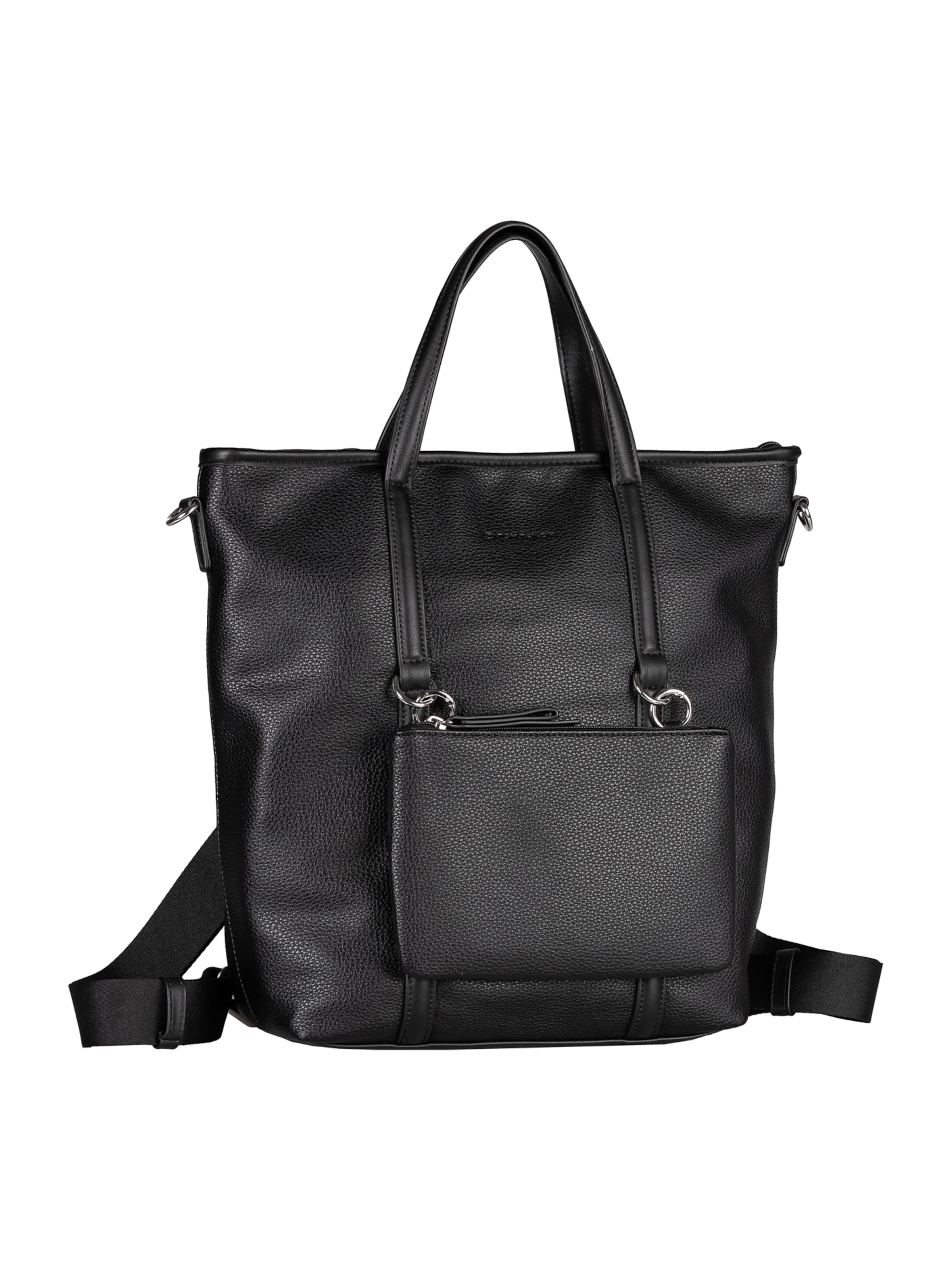 TOM TAILOR - Mochila 'Jamila' en negro: frente