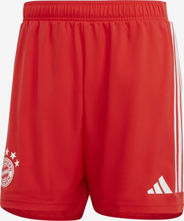 ADIDAS PERFORMANCE Workout Pants in Red: front