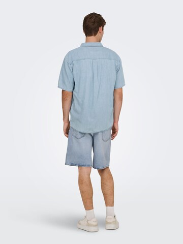 Only & Sons Regular Fit Hemd 'ONSOrson' in Blau