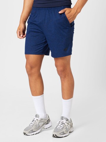 4F Regular Sports trousers in Blue: front