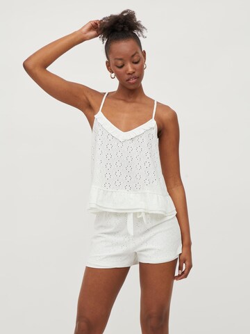 VILA Top 'Kawa' in White: front