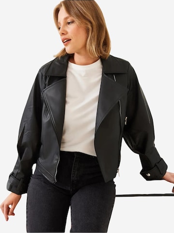 Veste mi-saison Bianco Lucci en noir