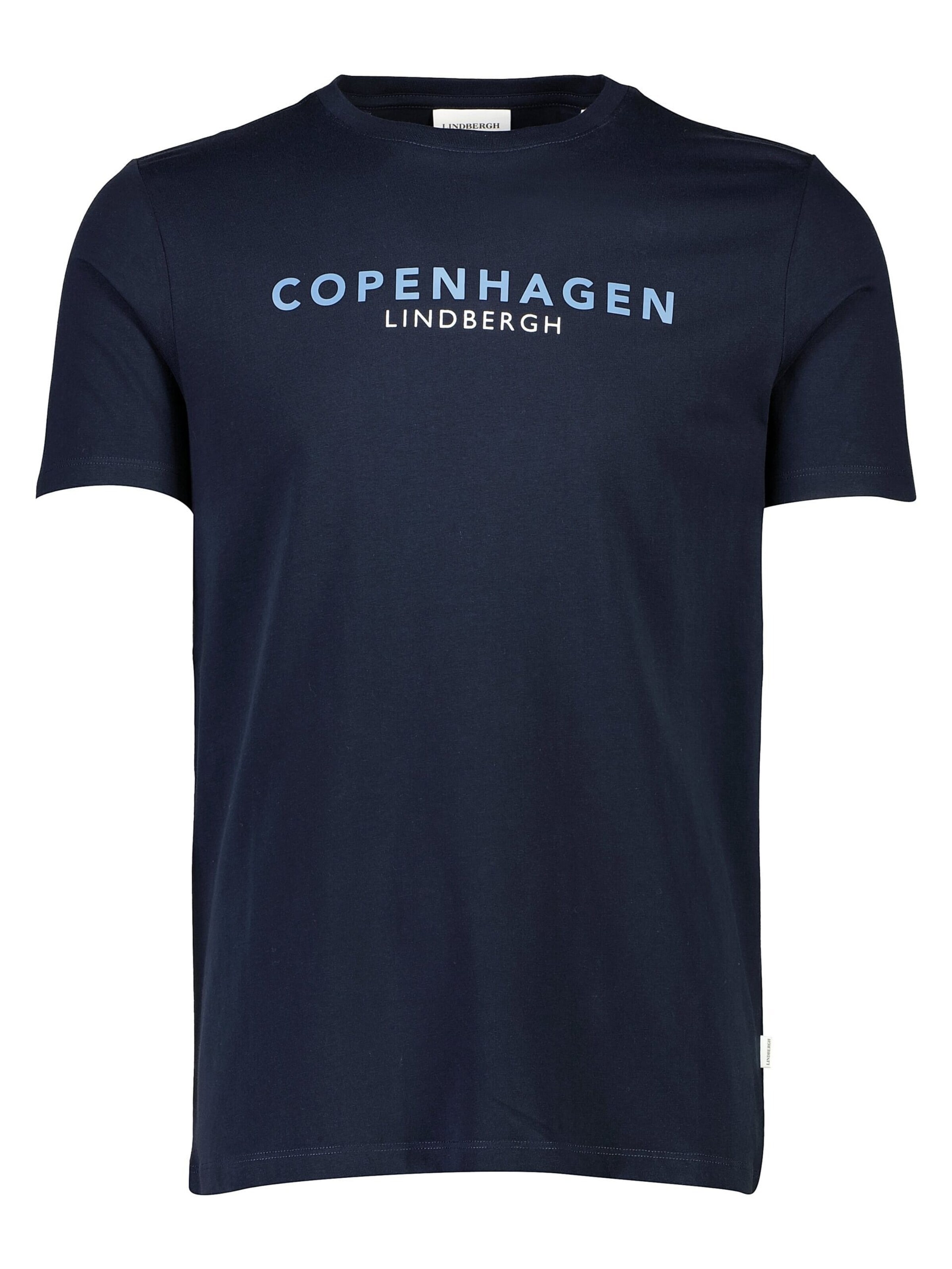 T-Shirt Lindbergh en bleu : devant