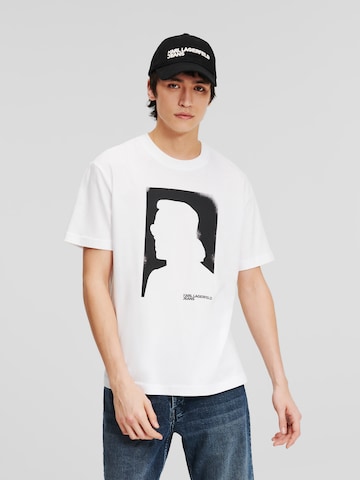 T-Shirt KARL LAGERFELD JEANS en blanc : devant