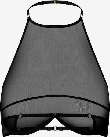 PROMEES High neck BH 'reina' in Schwarz: Vorderseite