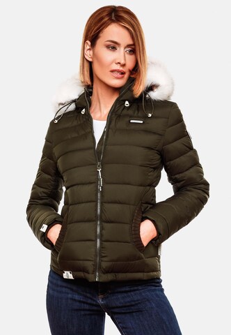 MARIKOO Winter jacket 'Nasriin' in Green: front