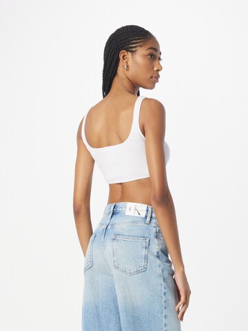 Calvin Klein Jeans Πλεκτό τοπ σε λευκό