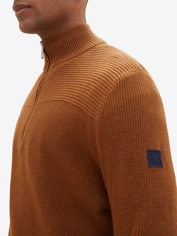 TOM TAILOR Sweater in Brown